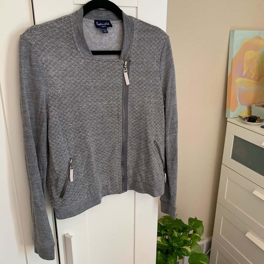 SPLENDID 🌫 moto zip sweater - jacket - sweatshirt